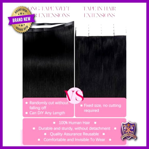 31.5 Inch Human Hair Tape In Extensions 50g Salon Quality No Shedding main image 5